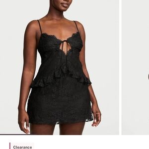 Victoria's Secret Black Lace Slip